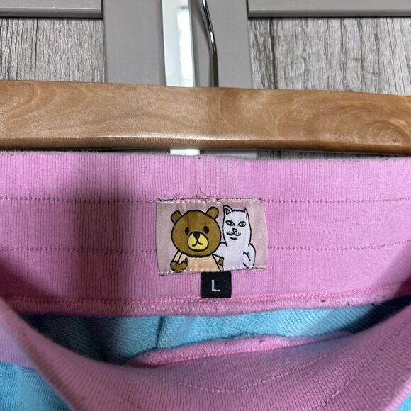 RIPNDIP Teddy Fresh Color Block Sweatpants Blue Pink Size L - Picture 4 of 8